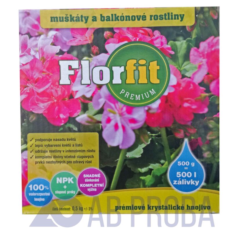 Hnojivo na muškáty a balkónové rastliny Florfit 500 g