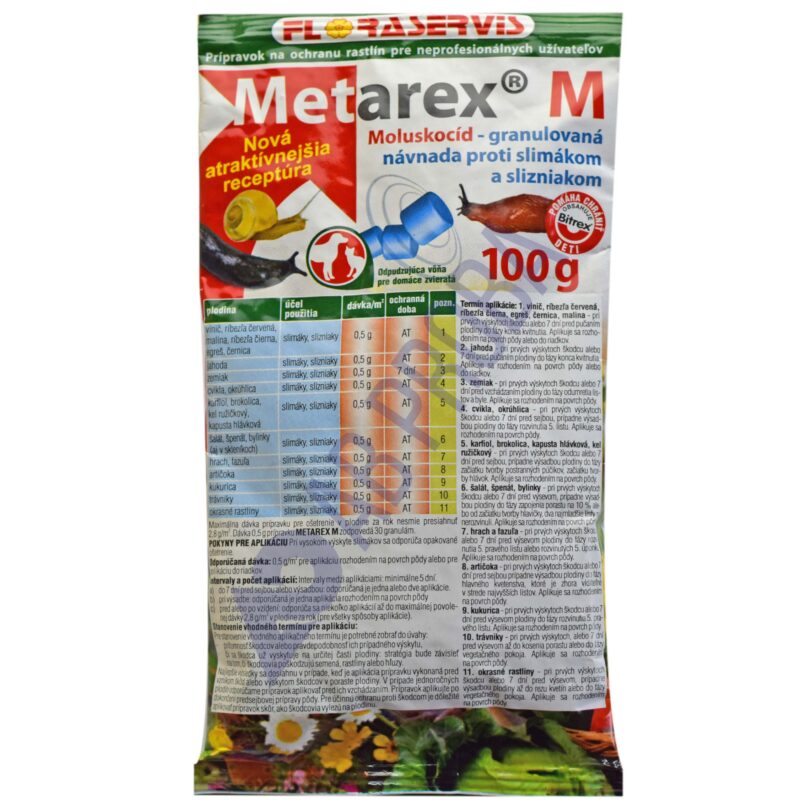 Metarex M 100g - návnada proti slimákom a slizniakom